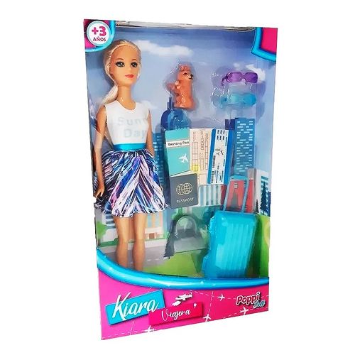 Playset Kiara Viajera Incluye Valijita De Viaje Y Accesorios