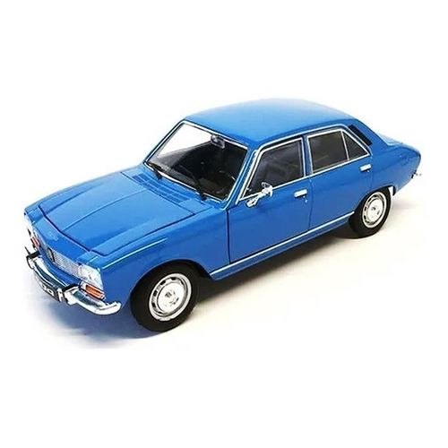Auto Metalico Escala 1:24 Peugeot 504 Color Azul Colección