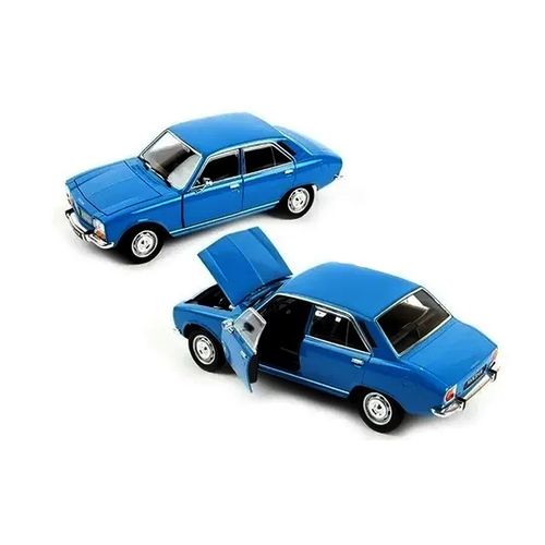 Auto Metalico Escala 1:24 Peugeot 504 Color Azul Colección