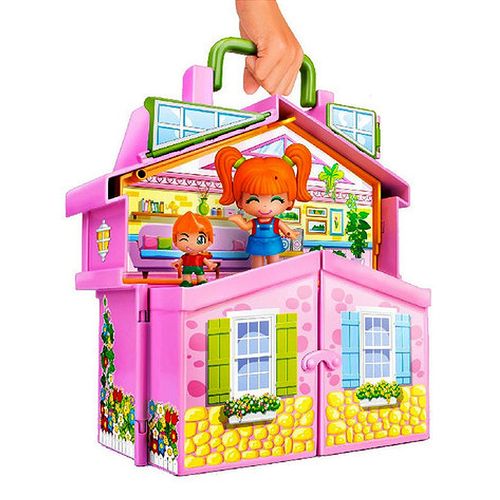 Playset Pinypon Casa Rosa Maletin 2 En 1 Incluye Figura Niño