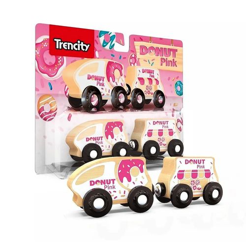 Pack Vehículos Donut Pink Imantados Trencity Original