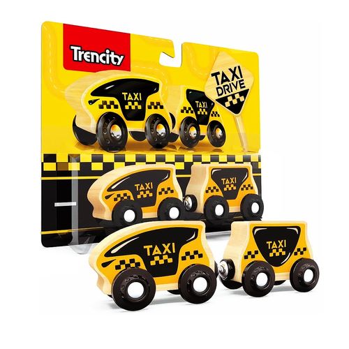 Pack Vehículos Taxi Driver Imantados Trencity Original