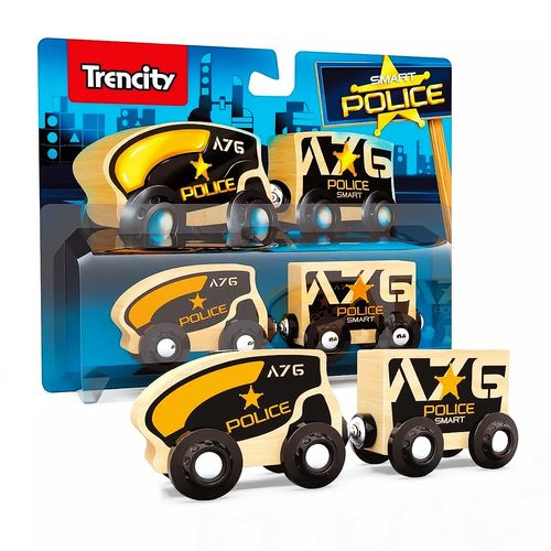 Pack Vehículos Smart Police Imantados Trencity Original