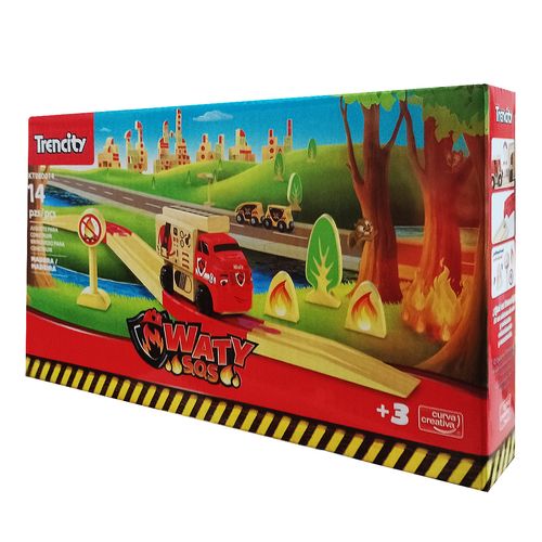 Playset Trencity Kit Waty S-O-S 14 Piezas Original Trencity
