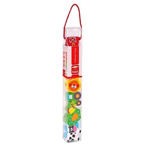 Playset Juego De Enhebrados Piezas Madera Modelo Animales