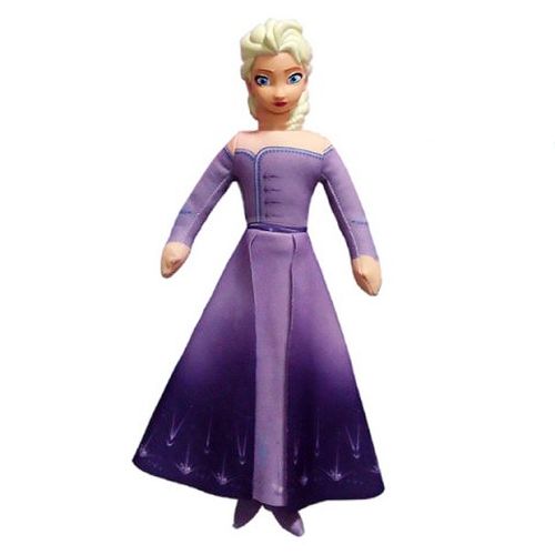 Muñeco Abrazable Apretable Soft Frozen II Elsa Lila Original
