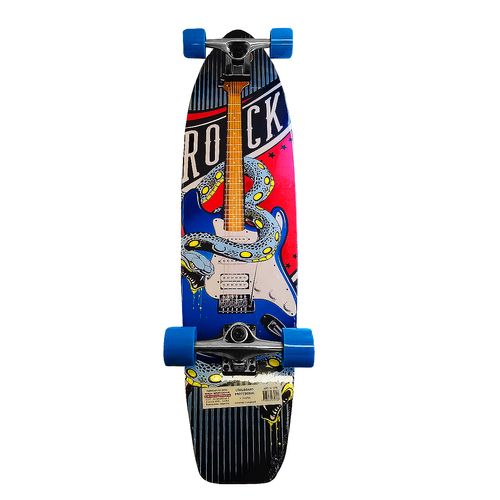 Patineta Skate Longboard Completo Guitarra Rock N Roll