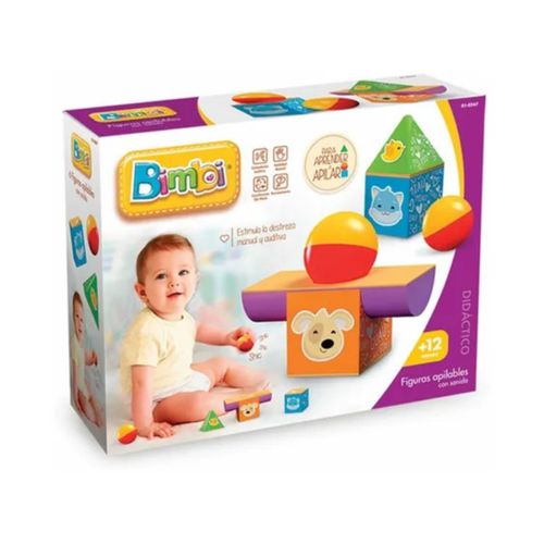 Playset Bimbi Figuras De Colores Apilables Con Sonido Original