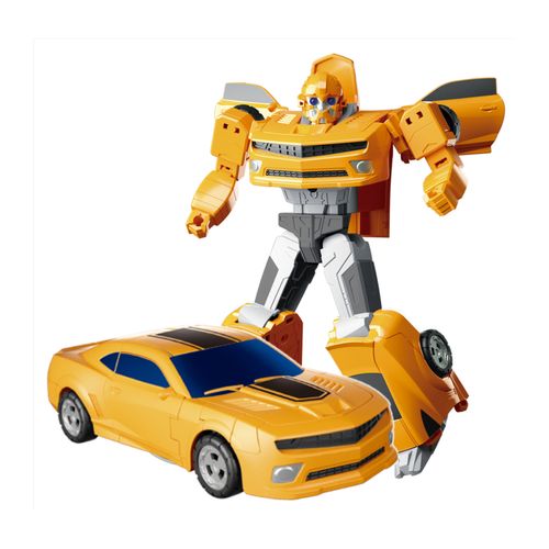 Robot Convertible Cyber Warriors Auto Amarillo