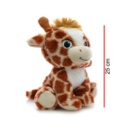 Peluche Animales Sentados Ojos Brillosos Jirafa 25 cm