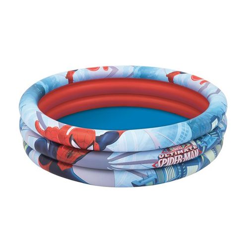 Pileta Inflable Redonda Spiderman 3 Anillos 122 x 30 cm