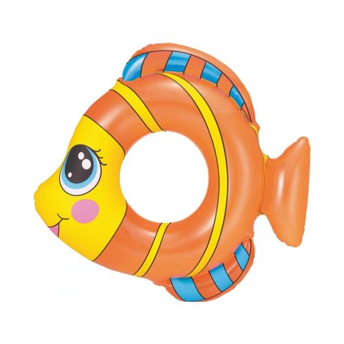 Salvavidas Inflable Pileta Peses Amistosos 81x76 cm Bestway Naranja