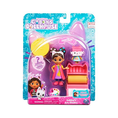 Set Juego Studio de Arte Gabby's Dollhouse Original Con 2 Figuras y Accesorios