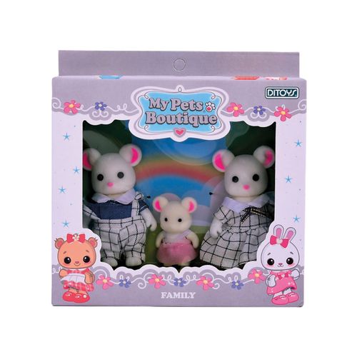Set de Muñecos My Pets Boutique Familia De Ratones 3 Figuras Ditoys