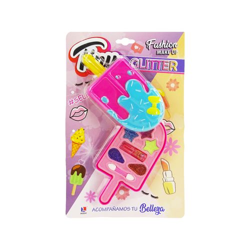 Set De Maquillaje Con Glitter En Blister Fashion Make Up Helado
