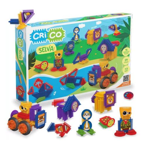 Crico Selva Para Armar 90 Piezas Con Stickers