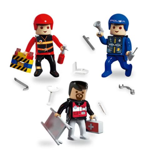 Set Flokys Heroes De La Ciudad 3 Figuras Con Accesorios