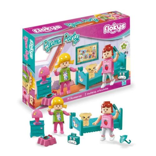 Set Flokys Pijama Party 2 Figuras Con Accesorios