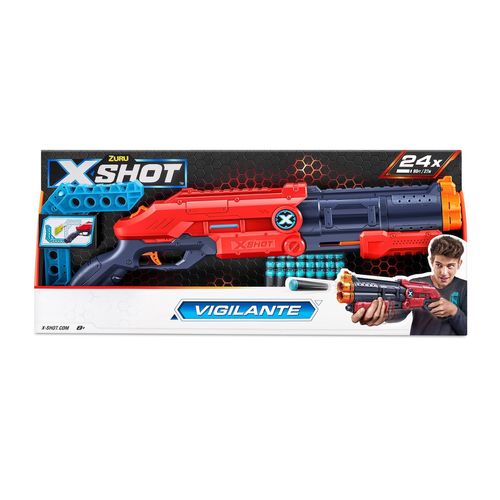 Escopeta Pistola Lanza Dardos X-Shot Vigilante Rojo