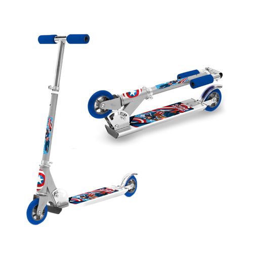 Monopatin Aluminio Plegable 2 Ruedas Capitan America Marvel