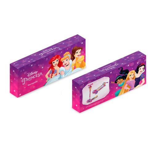 Monopatin Plegable 3 Ruedas Con Luz Princesas Disney Rapunzel Y Cenicienta