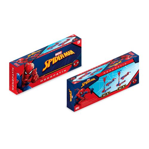 Monopatin Plegable 3 Ruedas Con Luz Spiderman Marvel Ruedas Azul