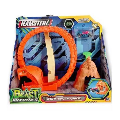 Pista De Autos Beast Machines Serpiente Strike Con Vehiculo Teamsterz