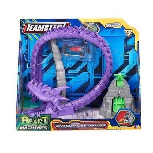 Pista De Autos Beast Machines Dragon Destroyer Con Vehiculo Teamsterz