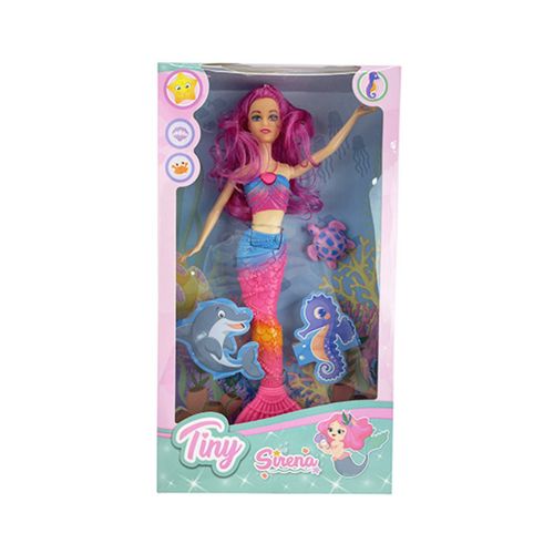 Muñeca Tiny Sirena Con Tortuga Marina