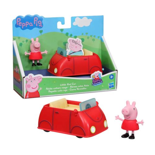Auto Rojo Pequeño Peppa Pig Con Figura Original