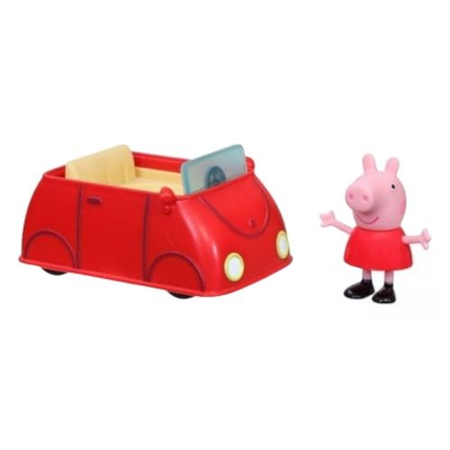 Auto Rojo Pequeño Peppa Pig Con Figura Original