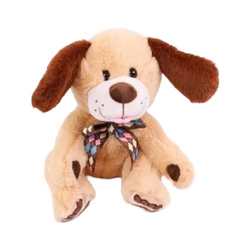 Peluche Perro Con Moño 25 Cm