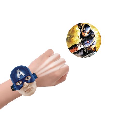 Reloj Digital Infantil Avengers Proyector De Imagenes Capitan America