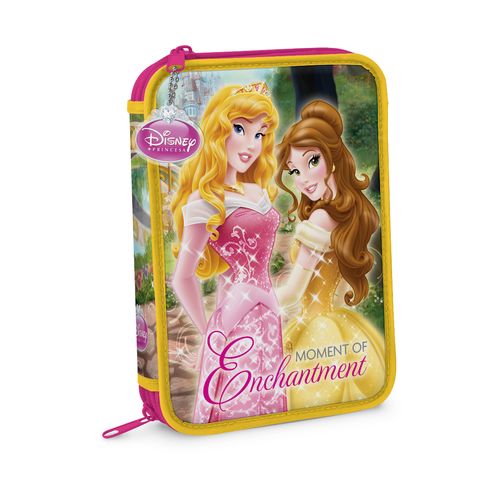 Cartuchera Escolar 2 Pisos 3D Princesas Disney Modelo 1