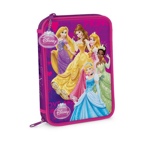 Cartuchera Escolar 2 Pisos 3D Princesas Disney Modelo 3
