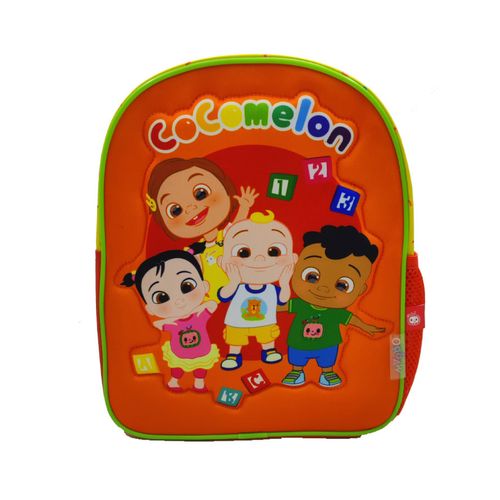 Mochila Escolar Carro 12" Cocomelon Letras Y Numeros