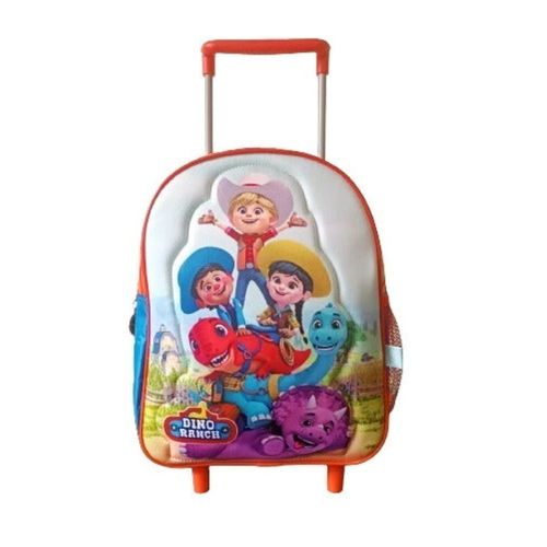 Mochila Escolar Carro 12" Dino Ranch Jon & Flitz