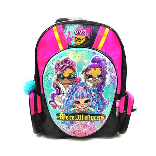 Mochila Escolar Espalda 17"  LOL Queens C Line Fucsia