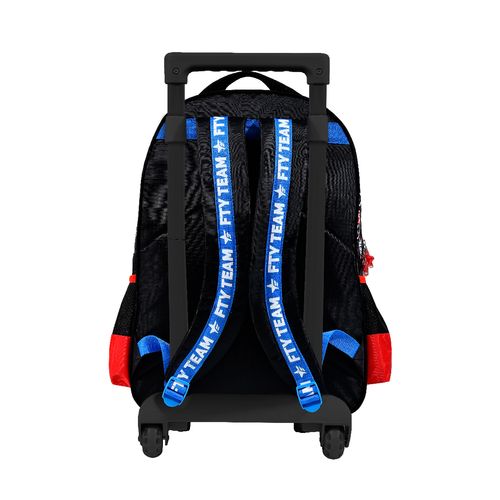 Mochila Escolar Carro 18" Con Luz Led Pelota Roja Footy