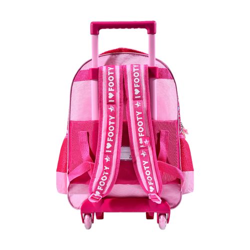 Mochila Escolar Carro 18" Con Luz Led Unicornio Rosa Footy
