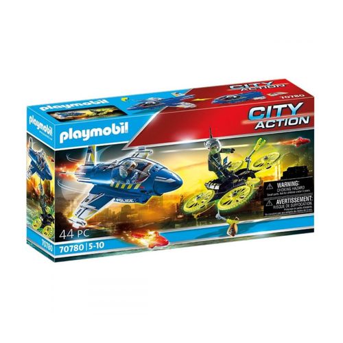 Playmobil Set Avion Policial Persecucion Dron Con 2 Figuras