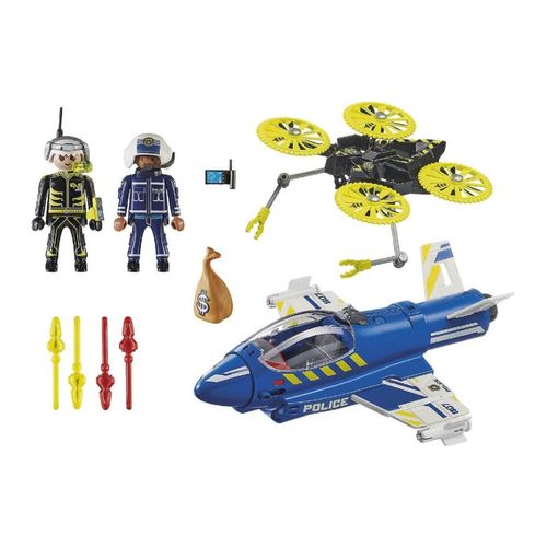 Playmobil Set Avion Policial Persecucion Dron Con 2 Figuras