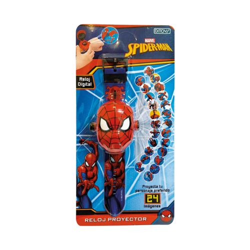 Reloj Infantil Proyector 24 Imagenes Spiderman