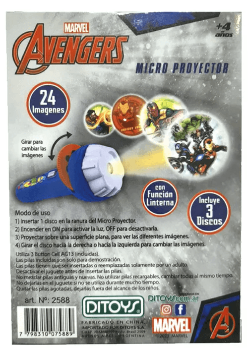 Micro Proyector Avengers Azul