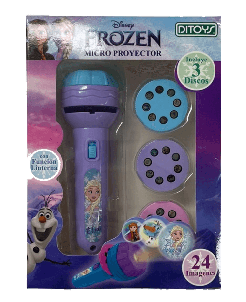 Linterna Micro Proyector Infantil Disney Frozen Lila