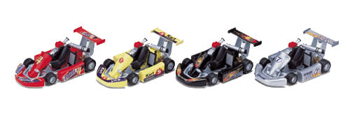 Karting Escala 1:36 Pull Back Rojo