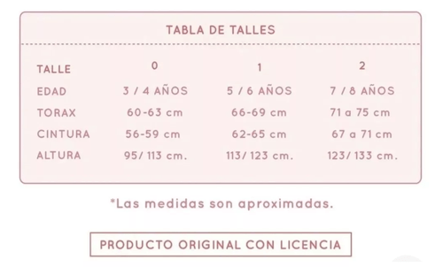 Disfraz Encanto Disney Dolores Talle 1