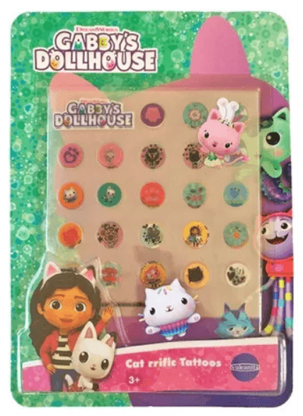 Set De Tattoos Gabbys Dollhouse Cat Rrific Tematica De Gabby