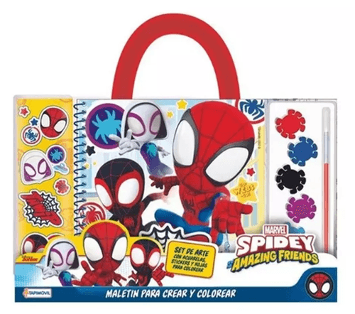 Maletín Para Crear Y Colorear Acuarela Spiderman