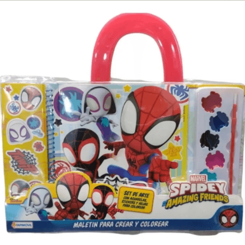 Maletín Para Crear Y Colorear Acuarela Spiderman